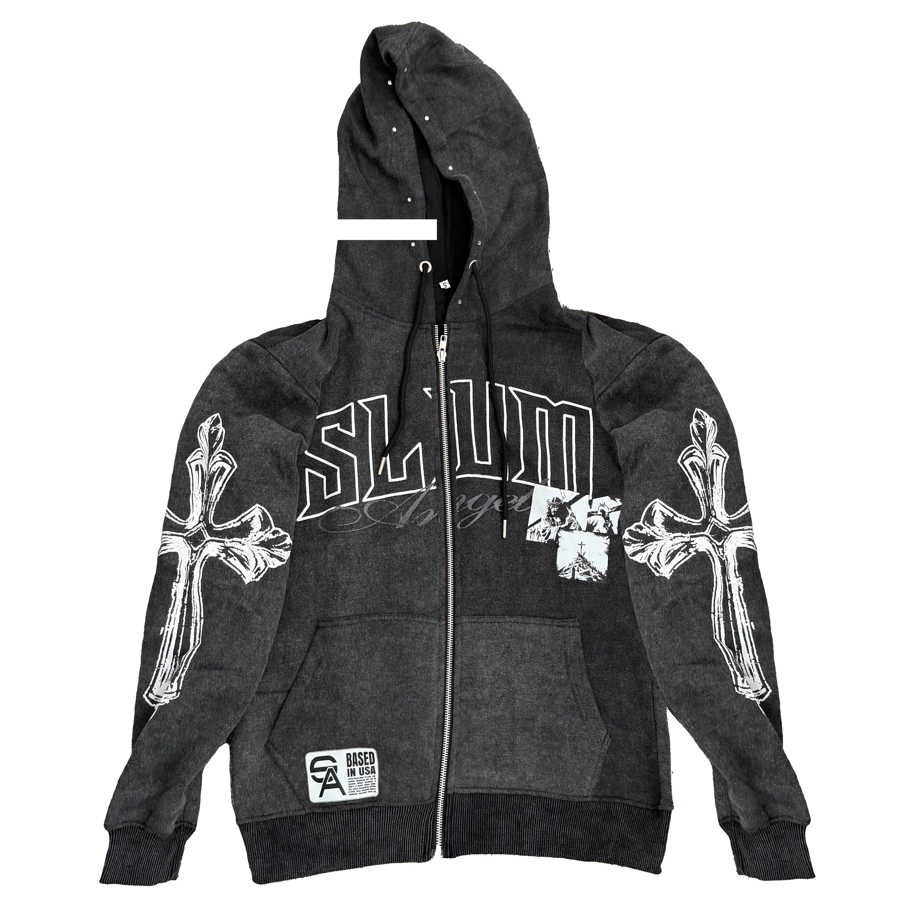 Angel Cross Hoodie Black