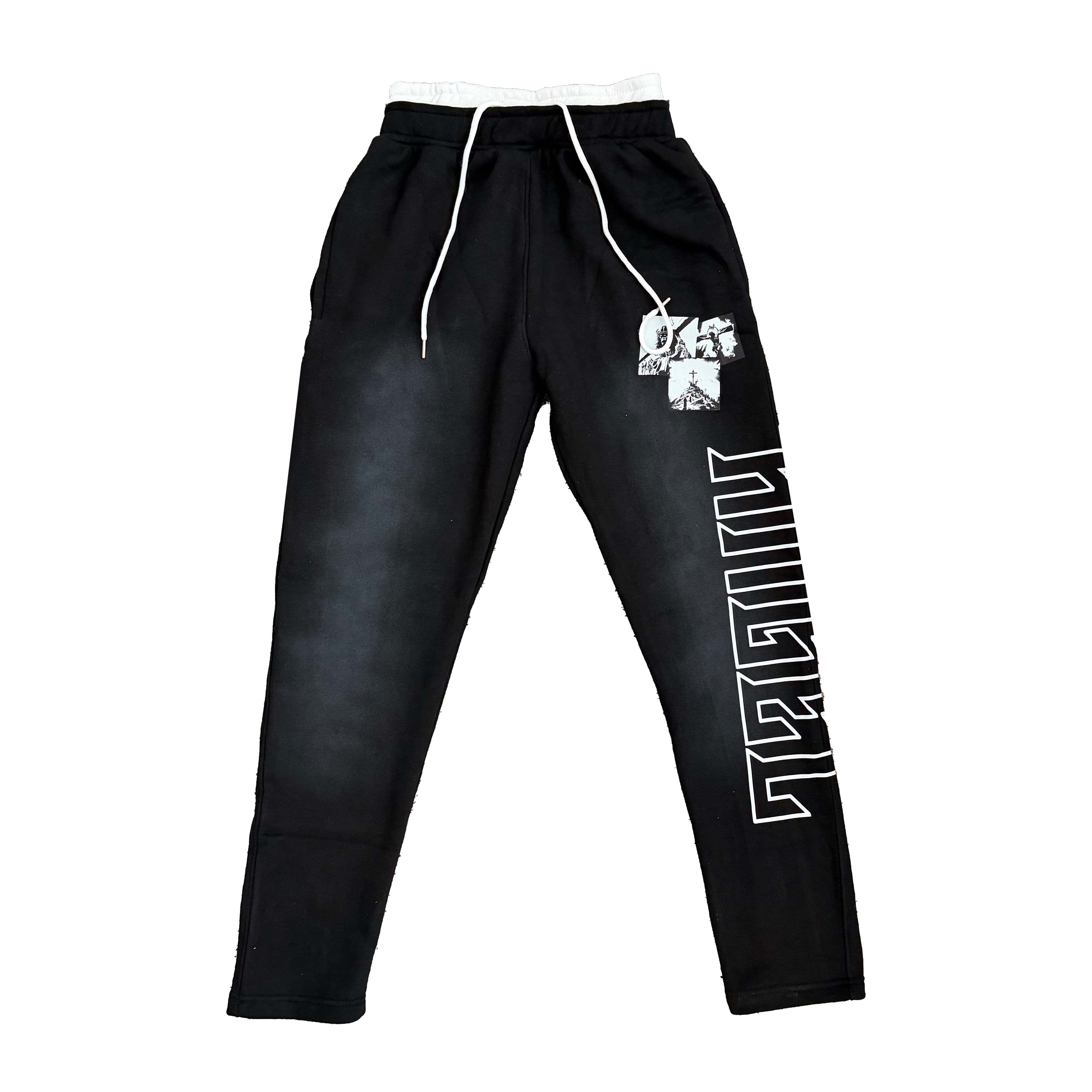 Angel Cross Pants Black